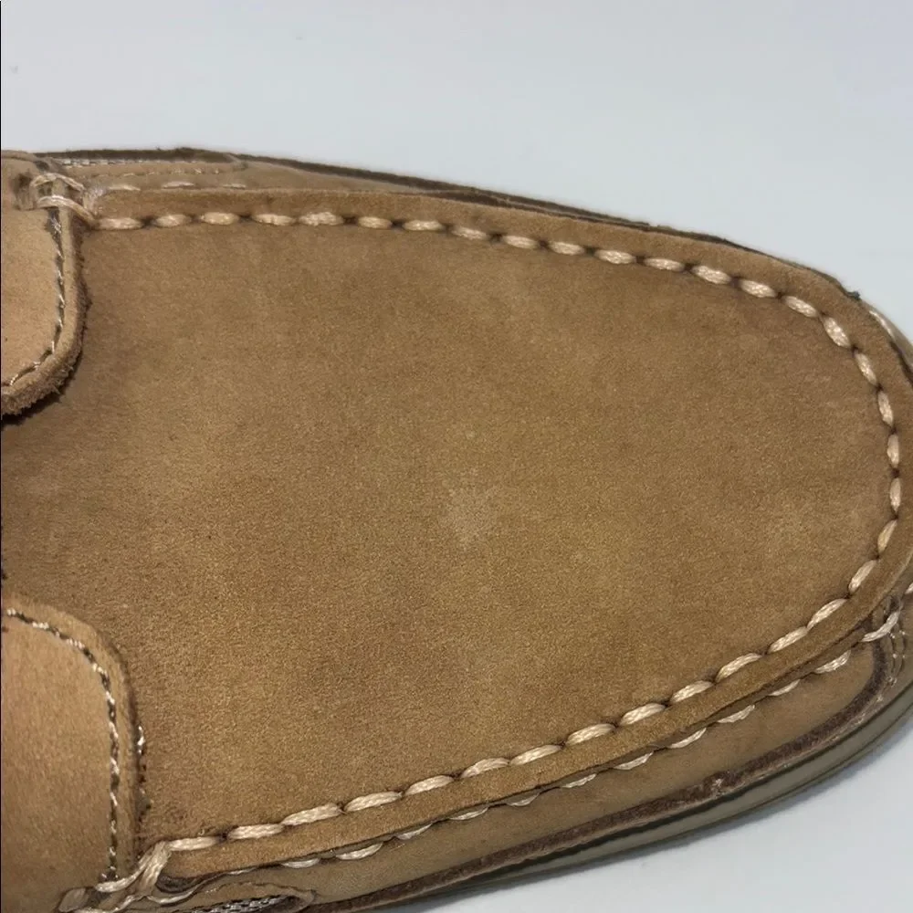 Men's Reel Legends Admiral Neutral Brown Leather Boat Shoe Loafers Size 10 1/2